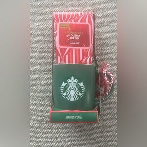 Starbucks Festive Holiday Blend Coffee Package with Green Mug